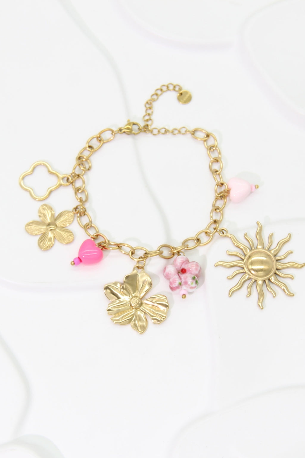 Bracelet Nina - Charms Fleur & Soleil