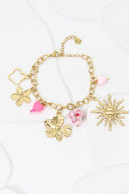 Bracelet Nina - Charms Fleur & Soleil